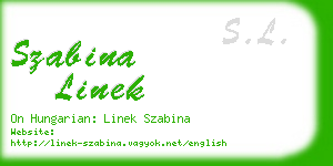 szabina linek business card